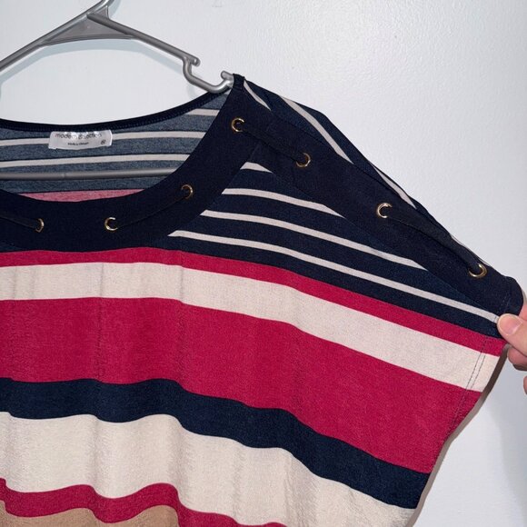 Striped Modern Attraction Womens Top 3XL - Picture 4 of 6